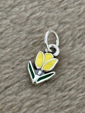 Enamel Mini Yellow Tulip Charm